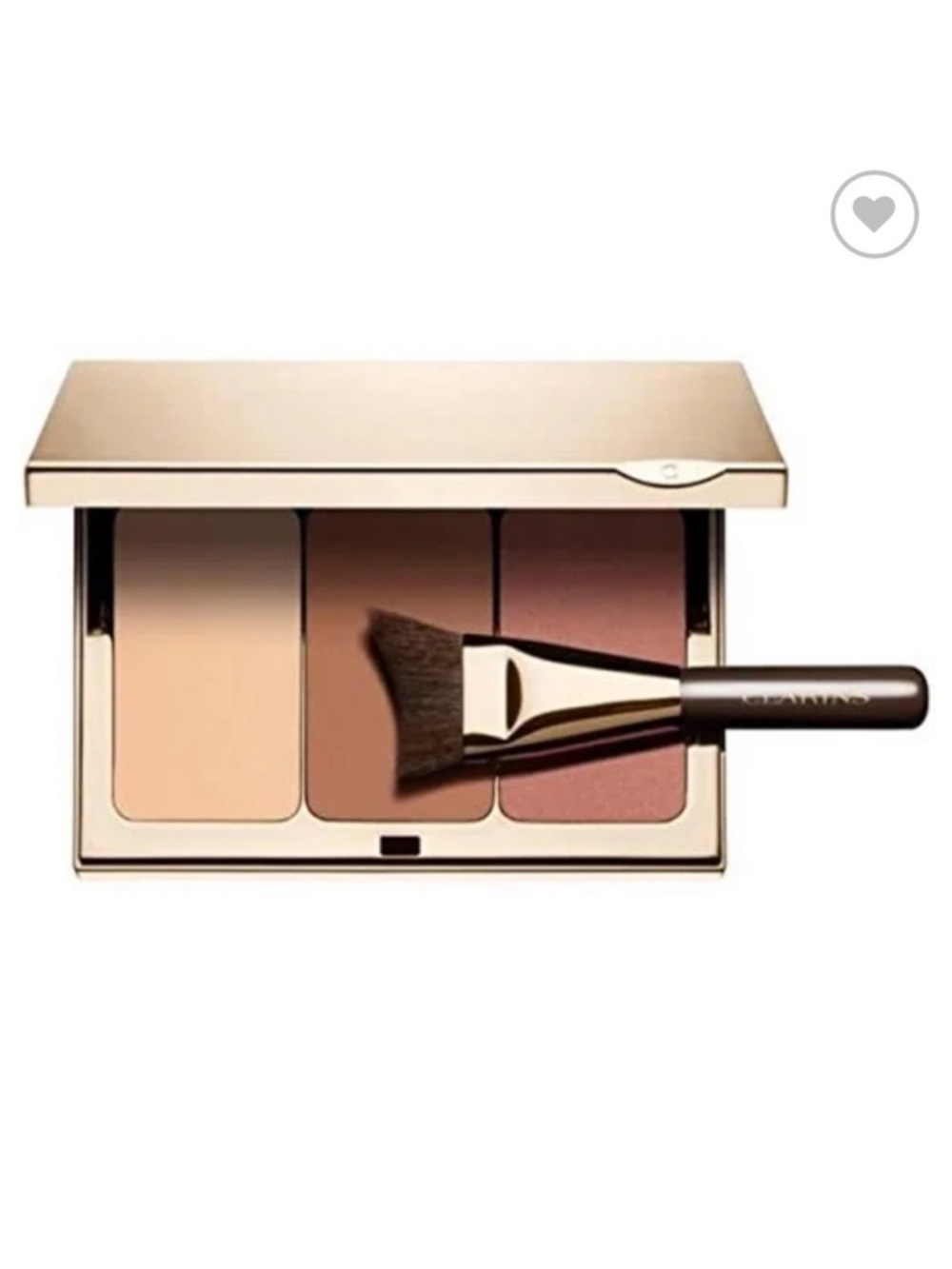 CLARINS Face Contouring Palette & Brush Contours, Sculpts, Highlights NIB 0.40oz